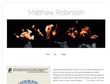 Tablet Screenshot of matthewrobinsonwrites.com